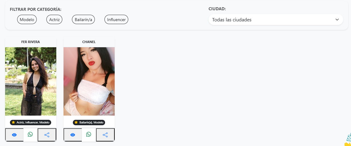 ¡Lanzamos nuestro Directorio de Talentos! Conecta con Modelos, Influencers y Artistas